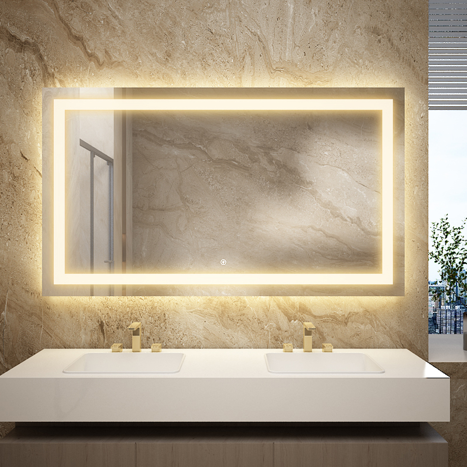 lighted bathroom mirror