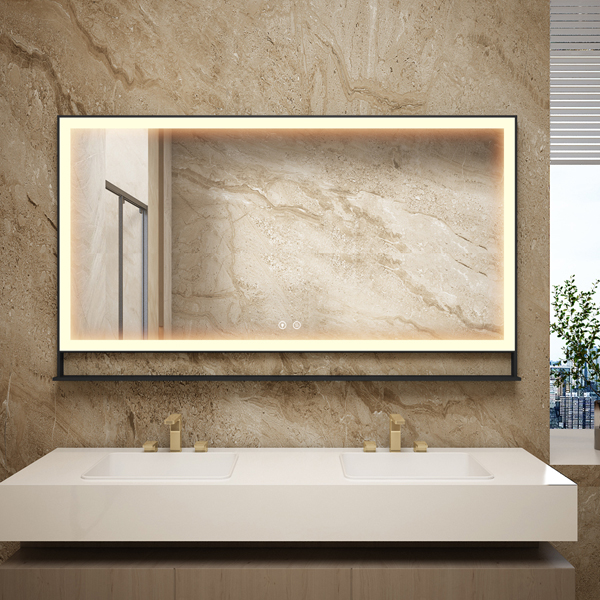 Bathroom lighted mirror