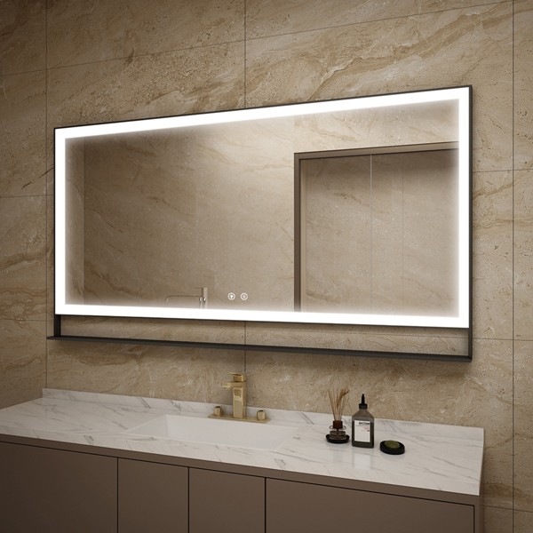 Bathroom lighted mirror