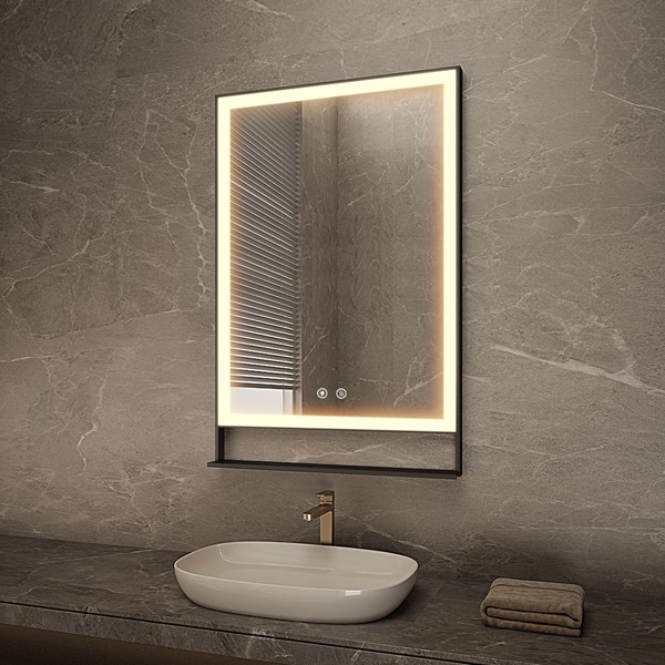 Bathroom lighted mirror