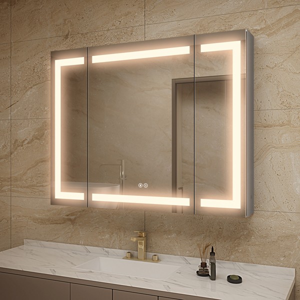 LED medicine cabinet mirror