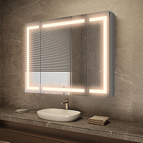 LED medicine cabinet mirror