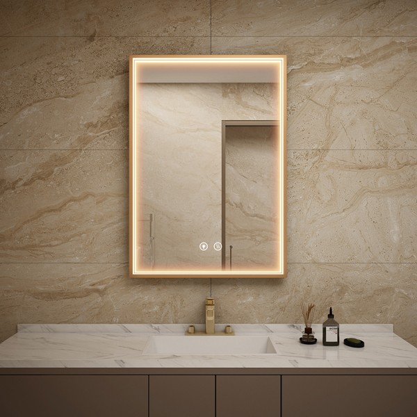 Lighted mirror for bathroom