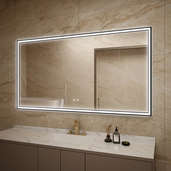 Makeup mirror with light