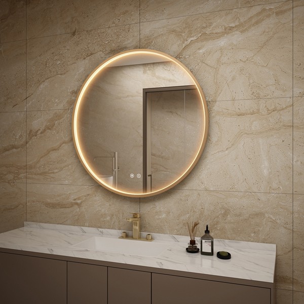 Round bathroom mirror