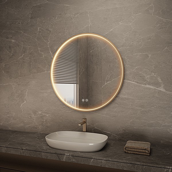 Round bathroom mirror