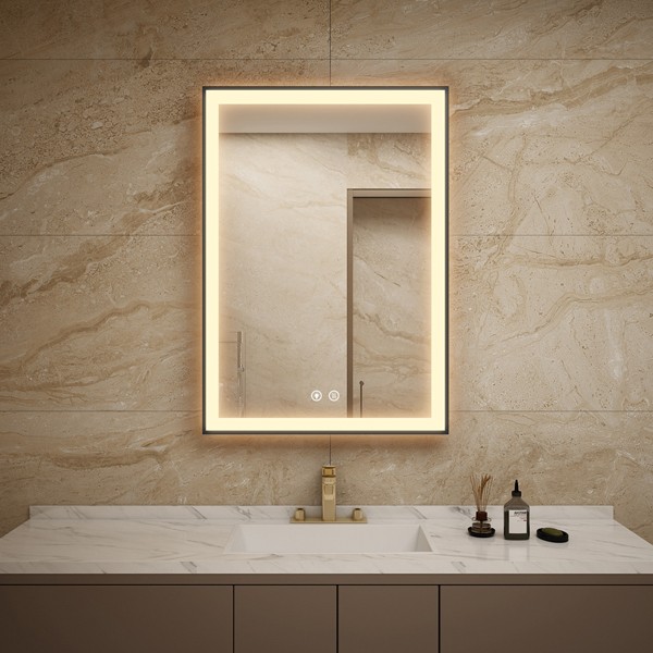 Bathroom framed mirror