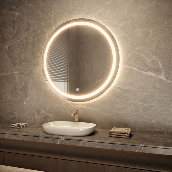 Bathroom mirror with light