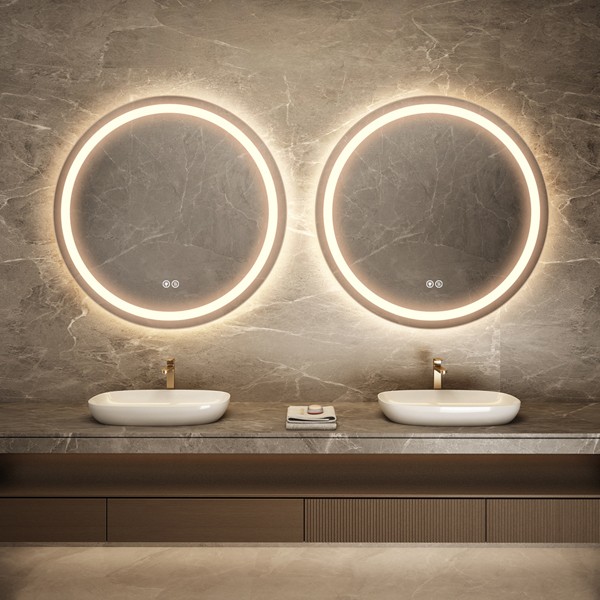 Bathroom mirror with light