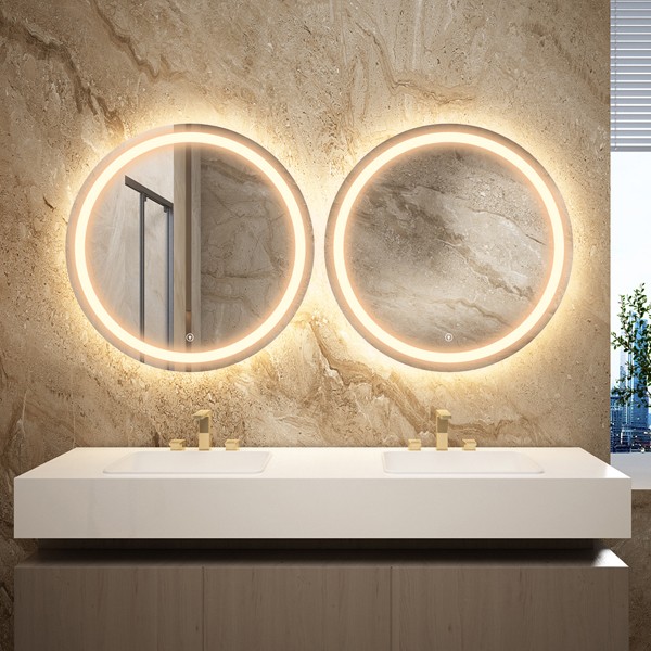 Bathroom mirror with light