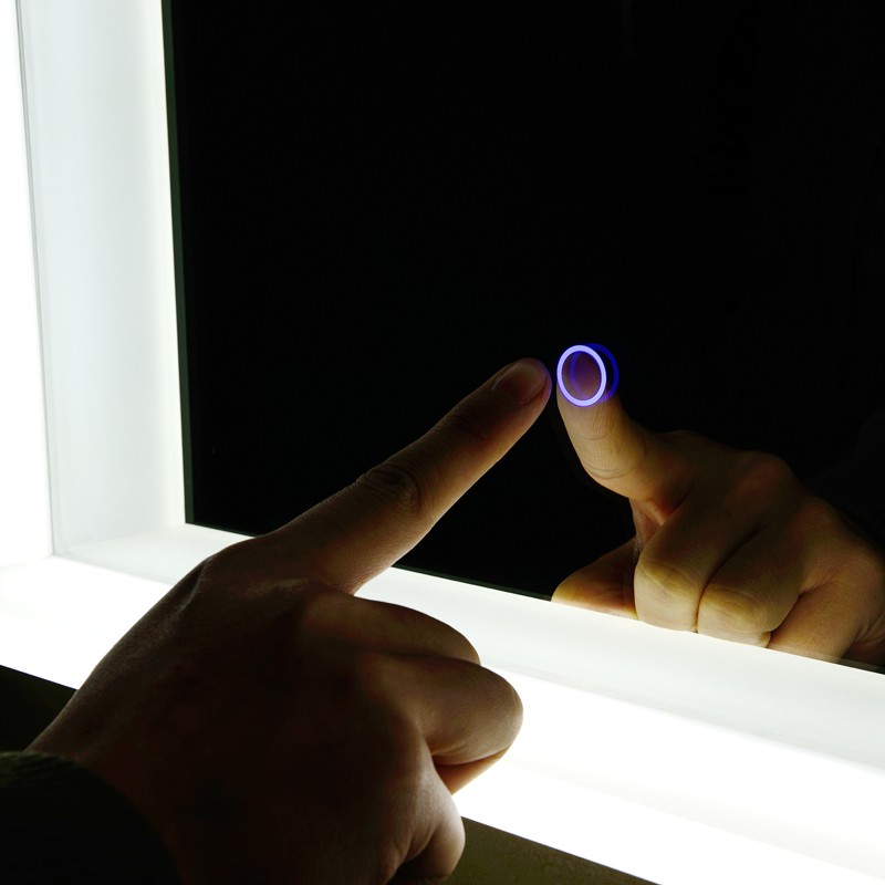 Illuminated bathroom mirror