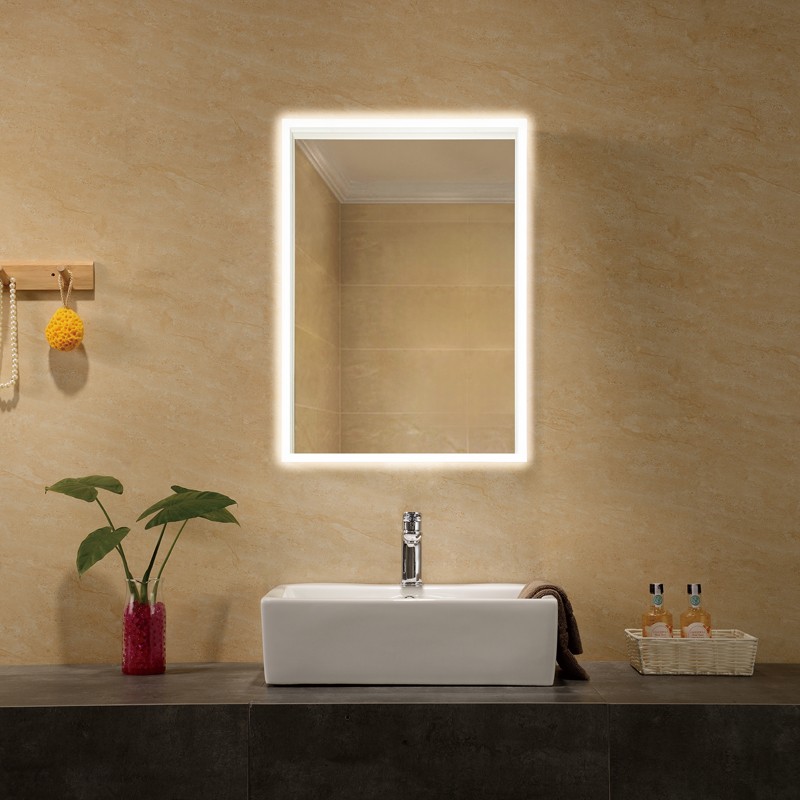 Illuminated bathroom mirror